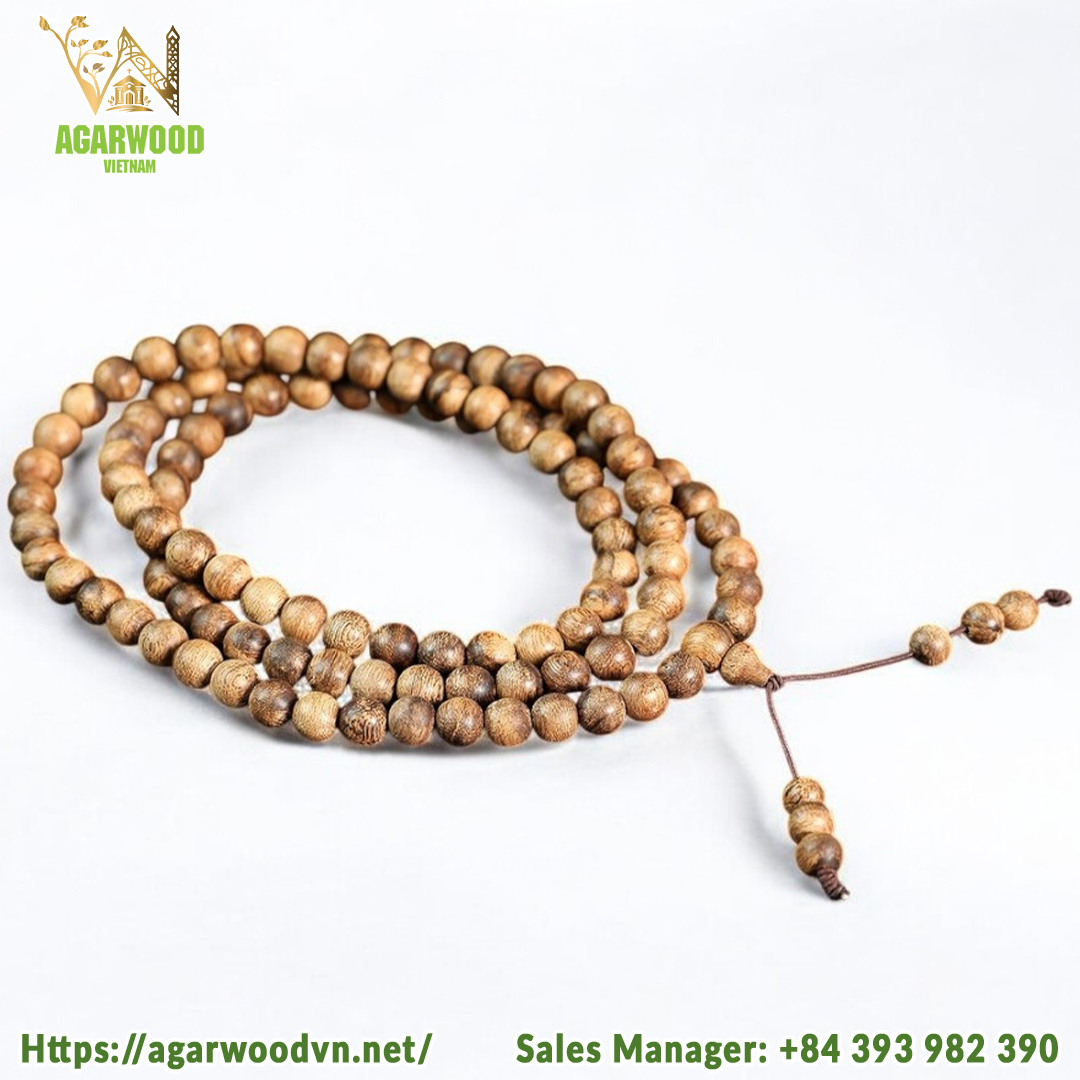 Superior Natural VietNam Oud Bracelet 108 Beads 8mm-1